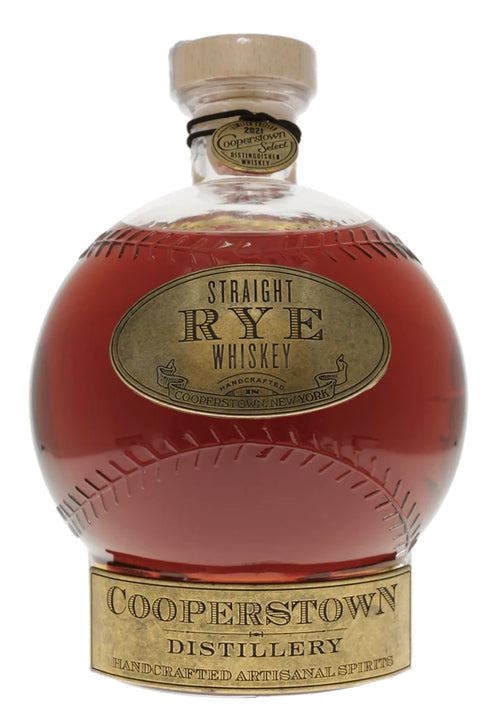 Cooperstown Select Straight Rye Whiskey Baseball Decanter