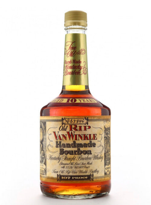 OLD RIP VAN WINKLE HANDMADE 107 PROOF 10 YEAR OLD BOURBON (SQUAT BOTTLE)