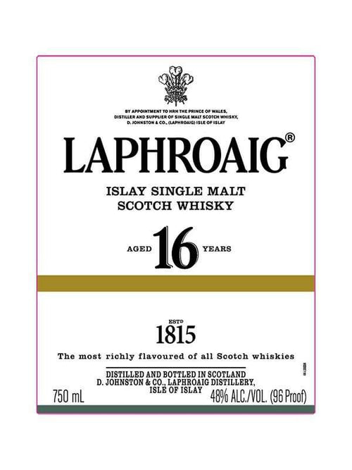 Laphroaig 16 Year Old Scotch Whisky 750ml