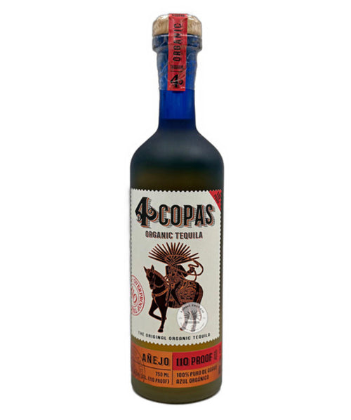 4 Copas Organic Anejo Tequila 110 Proof